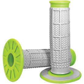 Renthal Dual Compound Tapered Half Waffle Grips - Green